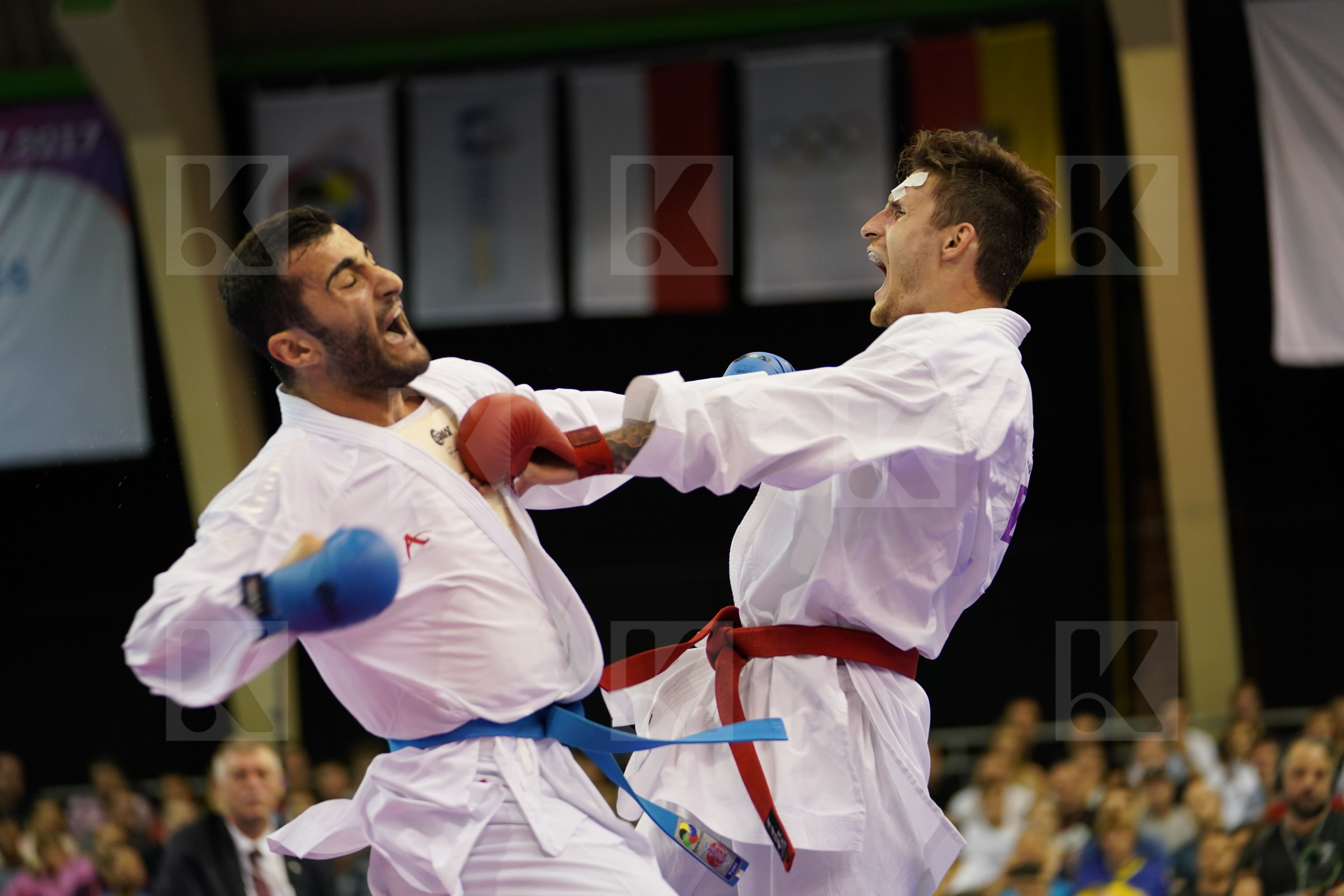 Aktas Ugur bronze match Male Kumite -84kg Poland Turkey Warda Kamil